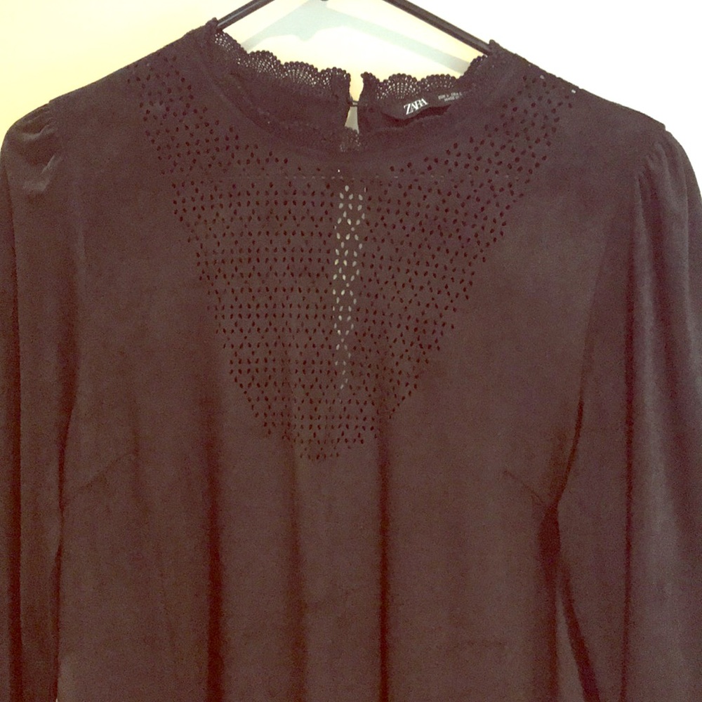Zara black suede dress